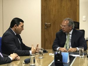 Paulo Guedes garante a governador Wilson Lima apoio para desenvolver novas matrizes econômicas