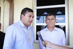 Wilson Lima e ministro da Segov da Presidência da República, Santos Cruz, visitam São Gabriel da Cachoeira