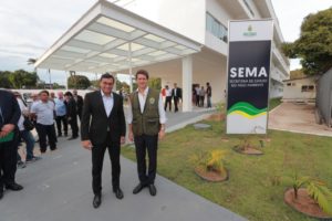 Wilson Lima e ministro do Meio Ambiente visitam espaço que irá abrigar a Secretaria da Amazônia, em Manaus