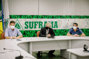 David Almeida e Marcos Rotta têm reunião na Suframa para destravar obras no Distrito Industrial