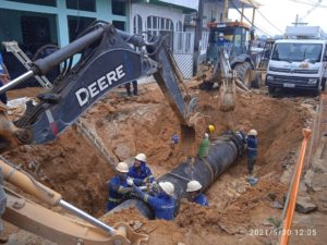 Prefeitura notifica Águas de Manaus por rompimento de adutora ocorrido na madrugada deste domingo, na zona Oeste