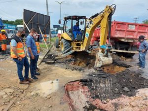 Prefeitura atua de maneira emergencial em rompimento de adutora na Torquato Tapajós