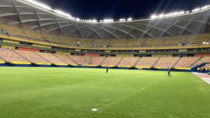 Governo do Estado e CBF realizam teste de iluminação na Arena da Amazônia para jogo entre Brasil e Uruguai