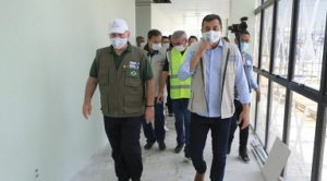 Wilson Lima e ministro da Saúde visitam obra do novo Hospital da FHemoam