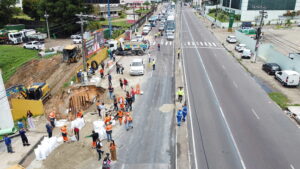 Prefeitura de Manaus avança em obra na avenida Constantino Nery e chega à etapa de contenção e reaterro